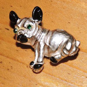 Bulldog Dog Enamel Brooch Jewelry